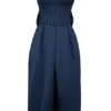 Bellina Midnight Blue Strapless Detachable Bow Midi Dress Bellina Midnight Blue Strapless Detachable Bow Midi Dress