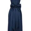 Bellina Midnight Blue Strapless Detachable Bow Midi Dress Bellina Midnight Blue Strapless Detachable Bow Midi Dress