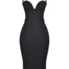 Bellissima Black Sweetheart Midi Dress Bellissima Black Sweetheart Midi Dress