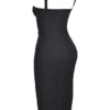 Bellissima Black Sweetheart Midi Dress Bellissima Black Sweetheart Midi Dress