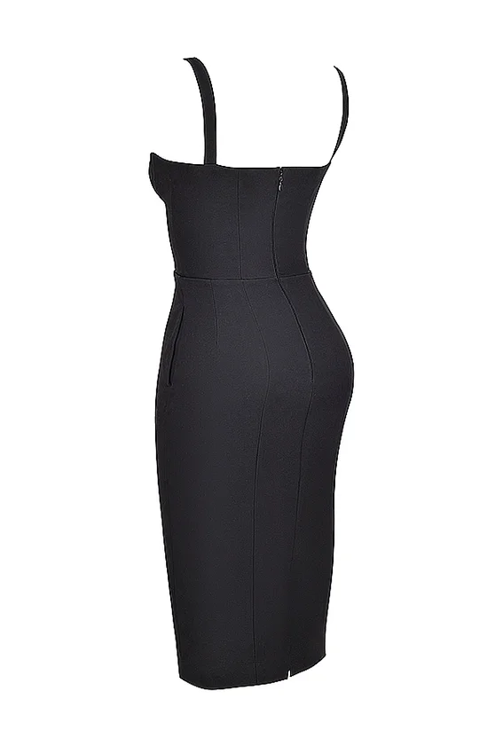Bellissima Black Sweetheart Midi Dress Bellissima Black Sweetheart Midi Dress