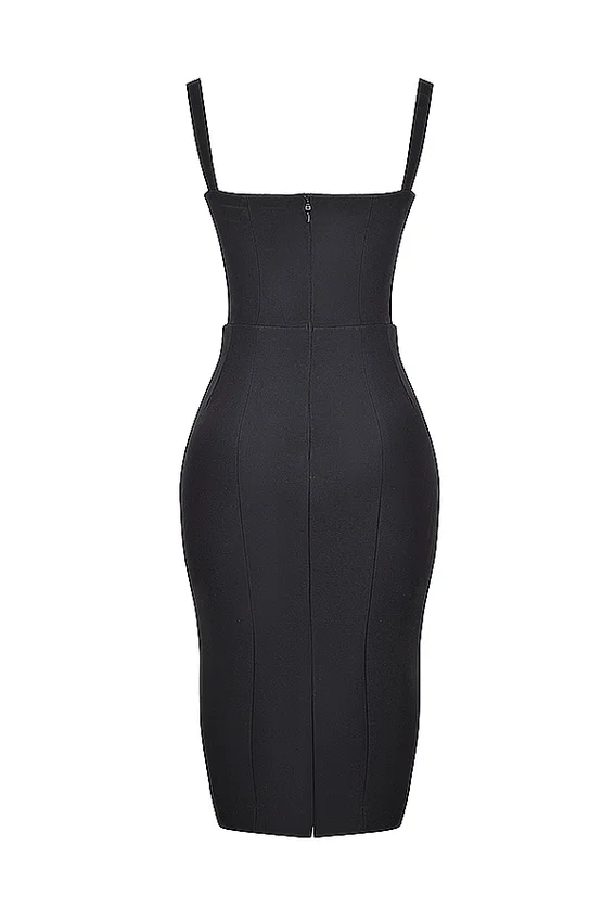 Bellissima Black Sweetheart Midi Dress Bellissima Black Sweetheart Midi Dress