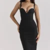 Bellissima Black Sweetheart Midi Dress Bellissima Black Sweetheart Midi Dress
