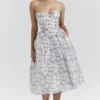 Bennett English Porcelain Print Strapless Sundress Bennett English Porcelain Print Strapless Sundress