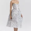 Bennett English Porcelain Print Strapless Sundress Bennett English Porcelain Print Strapless Sundress
