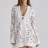 Bianca White Custom Lace Long Sleeve Mini Dress Bianca White Custom Lace Long Sleeve Mini Dress