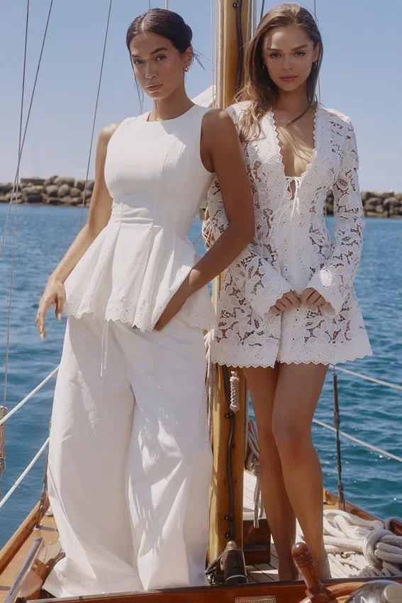 Bianca White Custom Lace Long Sleeve Mini Dress Bianca White Custom Lace Long Sleeve Mini Dress