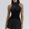Blair Black Velvet PussyBow Bodysuit – Limited Edition Blair Black Velvet PussyBow Bodysuit – Limited Edition