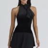 Blair Black Velvet PussyBow Bodysuit – Limited Edition Blair Black Velvet PussyBow Bodysuit – Limited Edition