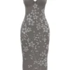 Blanca Smoke Crystal Embellished Midi Dress Blanca Smoke Crystal Embellished Midi Dress