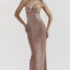 Bonita Cafe Au Lait Sequin Maxi Dress Bonita Cafe Au Lait Sequin Maxi Dress
