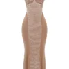 Bonita Cafe Au Lait Sequin Maxi Dress Bonita Cafe Au Lait Sequin Maxi Dress