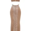 Bonita Cafe Au Lait Sequin Maxi Dress Bonita Cafe Au Lait Sequin Maxi Dress