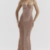Bonita Cafe Au Lait Sequin Maxi Dress Bonita Cafe Au Lait Sequin Maxi Dress