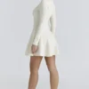 Bonnie Cream Merino Wool Skater Mini Dress Bonnie Cream Merino Wool Skater Mini Dress