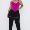 Breanna Black Lace Up Cargo Trousers Breanna Black Lace Up Cargo Trousers