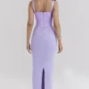 Breeze Orchid Satin Corset Maxi Dress Breeze Orchid Satin Corset Maxi Dress