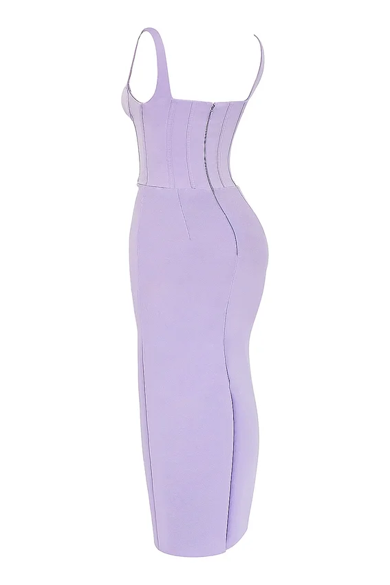 Breeze Orchid Satin Corset Maxi Dress Breeze Orchid Satin Corset Maxi Dress