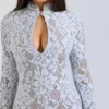Brianna Bluebell Keyhole Lace Mini Dress Brianna Bluebell Keyhole Lace Mini Dress