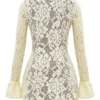 Brianna Buttermilk Keyhole Lace Mini Dress Brianna Buttermilk Keyhole Lace Mini Dress