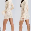 Brianna Buttermilk Keyhole Lace Mini Dress Brianna Buttermilk Keyhole Lace Mini Dress