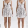 Brigitte English Porcelain Print Corset Mini Dress Brigitte English Porcelain Print Corset Mini Dress