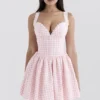 Brigitte Strawberry Shortcake Gingham Corset Mini Dress Brigitte Strawberry Shortcake Gingham Corset Mini Dress