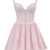 Brigitte Strawberry Shortcake Gingham Corset Mini Dress Brigitte Strawberry Shortcake Gingham Corset Mini Dress