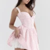Brigitte Strawberry Shortcake Gingham Corset Mini Dress Brigitte Strawberry Shortcake Gingham Corset Mini Dress