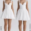 Brigitte White Cotton Broderie Anglais Corset Mini Dress Brigitte White Cotton Broderie Anglais Corset Mini Dress