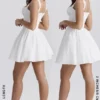 Brigitte White Cotton Broderie Anglais Corset Mini Dress Brigitte White Cotton Broderie Anglais Corset Mini Dress