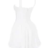 Brigitte White Cotton Broderie Anglais Corset Mini Dress Brigitte White Cotton Broderie Anglais Corset Mini Dress