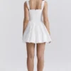 Brigitte White Cotton Broderie Anglais Corset Mini Dress Brigitte White Cotton Broderie Anglais Corset Mini Dress