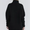 Brooklyn Black Wool Boucle Knit Sweater Brooklyn Black Wool Boucle Knit Sweater