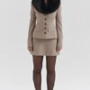 Buckingham Puppytooth Check Hourglass Jacket