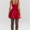Bunny Holly Red Crepe Mini Dress Bunny Holly Red Crepe Mini Dress