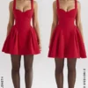 Bunny Holly Red Crepe Mini Dress Bunny Holly Red Crepe Mini Dress