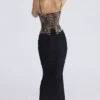 Cadie Gold Leopard Print Satin Corset Top