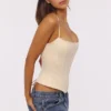 Cadie Vintage Ivory Satin Corset Top
