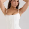 Cadie White Cotton Corset Top Cadie White Cotton Corset Top