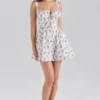 Calia Cream Rose Print Stretch Cotton Mini Dress Calia Cream Rose Print Stretch Cotton Mini Dress