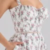 Calia Cream Rose Print Stretch Cotton Mini Dress Calia Cream Rose Print Stretch Cotton Mini Dress