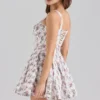 Calia Cream Rose Print Stretch Cotton Mini Dress Calia Cream Rose Print Stretch Cotton Mini Dress