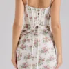 Calista Cream Rose Print Mesh Maxi Dress Calista Cream Rose Print Mesh Maxi Dress
