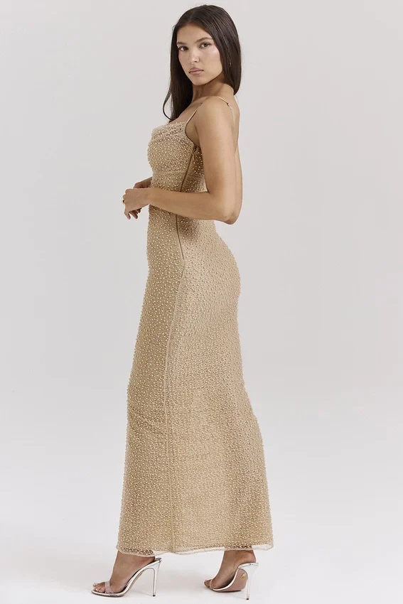 Calla Seapearl Embellished Maxi Dress Calla Seapearl Embellished Maxi Dress