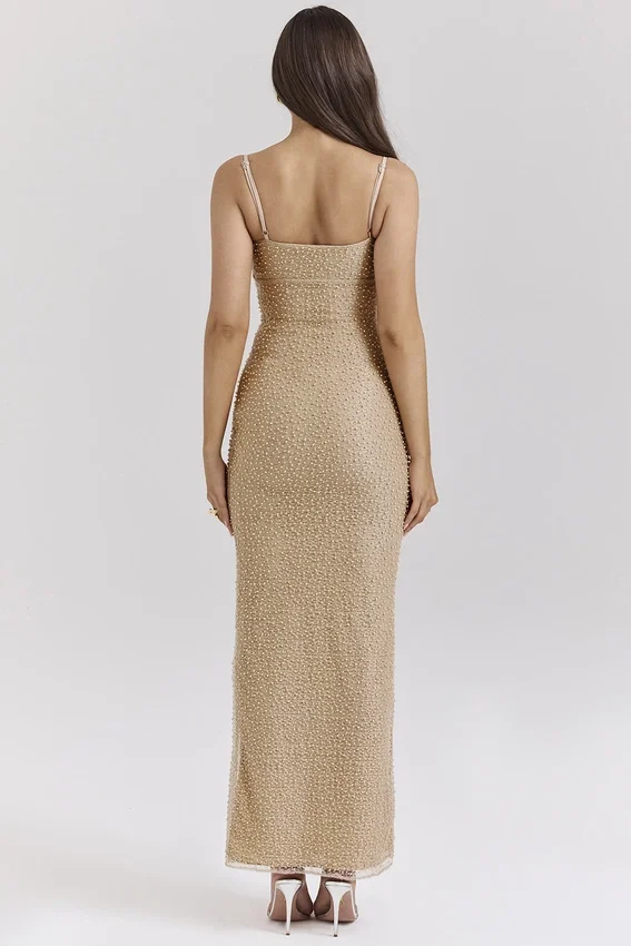 Calla Seapearl Embellished Maxi Dress Calla Seapearl Embellished Maxi Dress