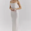 Calla Silver Pearl Embellished Maxi Dress Calla Silver Pearl Embellished Maxi Dress