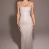 Calla Silver Pearl Embellished Maxi Dress Calla Silver Pearl Embellished Maxi Dress