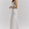 Calla Silver Pearl Embellished Maxi Dress Calla Silver Pearl Embellished Maxi Dress