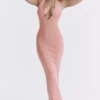 Camelia Apricot Plunge Maxi Dress Camelia Apricot Plunge Maxi Dress